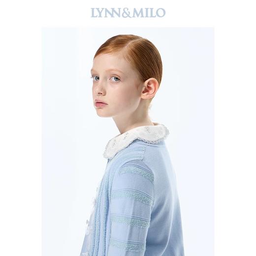 【春上新】【3.8折】8楼琳麦罗 LYNNMILO 蓝色毛织穿织带开口毛衫  吊牌价：798元  活动价：303元 商品图2