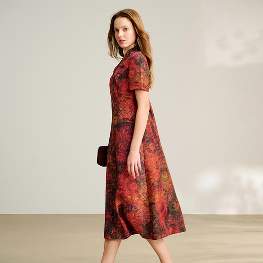 TANGY Collection/2025天意精品春季新品中国风莨绸女士连衣裙 商品图1