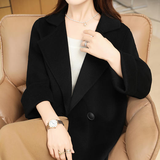 【清河羊毛羊绒专场】鹿展 225 高支细羊毛女士长款羊毛大衣 商品图9