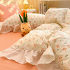 自然醒公主风少女全棉花边四件套纯棉小清新床上用品田园韩式碎花被套床单三件套JY 商品缩略图8