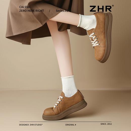 ZHR圆头小皮鞋百搭勃肯鞋女2025春季新款英伦风复古单鞋休闲女鞋 商品图6