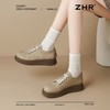ZHR圆头小皮鞋百搭勃肯鞋女2025春季新款英伦风复古单鞋休闲女鞋 商品缩略图9