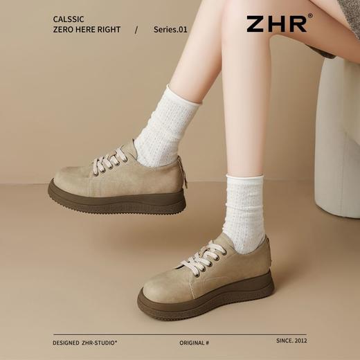 ZHR圆头小皮鞋百搭勃肯鞋女2025春季新款英伦风复古单鞋休闲女鞋 商品图9