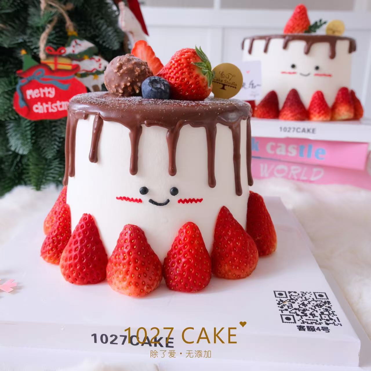 1027CAKE |  草莓脑袋 可可爱爱 草莓装饰