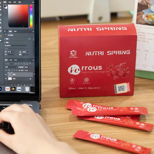 纽康泉红气饮|甘氨酸螯合铁+专利叶酸，好吸收不黑牙，酸甜可口养出好气色 商品图1