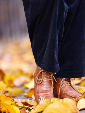 15000积分兑换 PETIT SCHAN小闪 大地牧歌 复古水洗做旧马皮系带踝靴