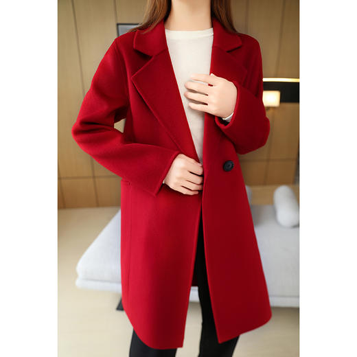 【肝胆商城专享】鹿展 235 高支细羊毛女士羊毛大衣 商品图1