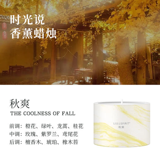璐璐馨时光说·春夏秋冬系香薰蜡烛70g*2 商品图2