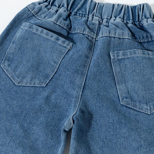 迪士尼黛丝春秋女童牛仔长裤儿童柔软舒适直筒裤时尚百搭外穿学生裤ZD1EK014 商品图7