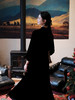 盛唐婧 |新中式立领系带丝绒鱼尾连衣裙黑色 商品缩略图1