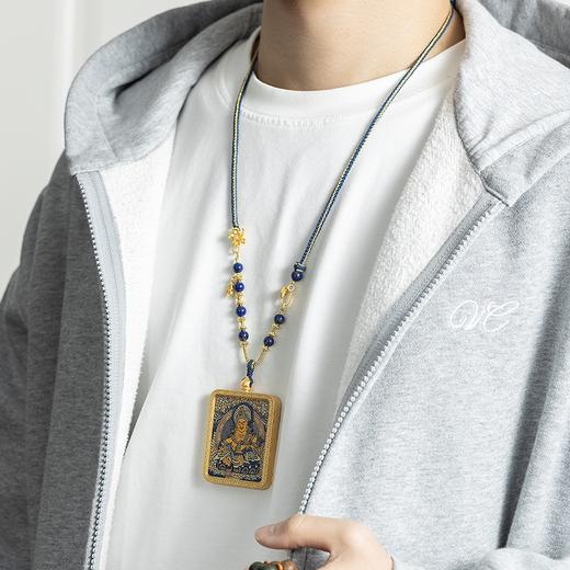 菜菜家方牌唐卡项链|凸金画心精美逼真，4*5cm铜镀k金嘎乌盒 商品图9