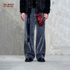 [不战系列]BJHG不计后美式复古牛仔裤男款春季2025新款做旧风宽松直筒阔腿裤 商品缩略图1