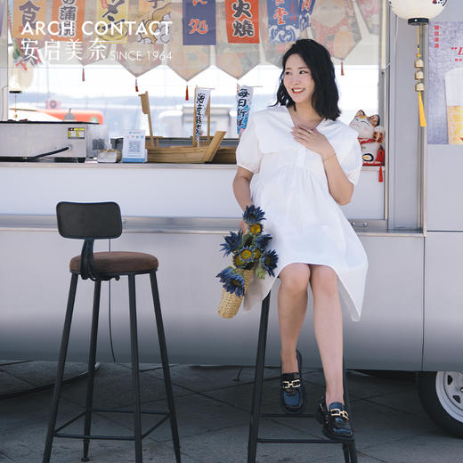 ARCHCONTACT安启美奈厚底圆头一脚蹬乐福鞋【52823】 商品图5