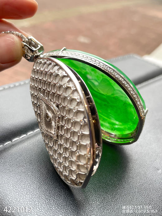 老坑艳绿观音吊坠【4221012】具体价格微信咨询 商品图7