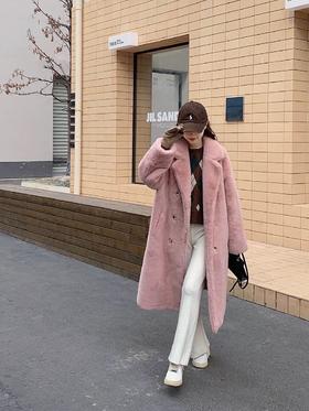 【仿兔绒夹棉皮草大衣】显瘦保暖  不挑年纪 阔版时尚 秋冬必备