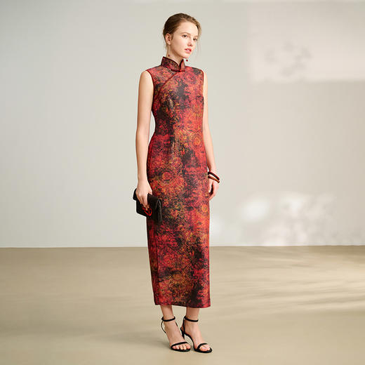 TANGY Collection/2025天意精品春季新品中国风莨绸女士连衣裙 商品图3