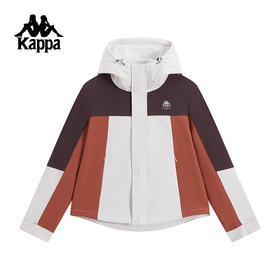 Kappa卡帕背靠背新款运动防风衣女款户外夹克防泼水连帽外套上衣K0F22FJ82
