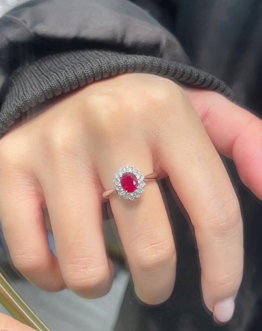 1.3ct刻面红宝石戒指 商品图3