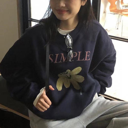 澄鱼生活 秋冬银狐绒圆领加绒印花卫衣 亲肤透气 多款可选 商品图8