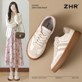ZHR则则厚底增高德训鞋春季新款软底防滑板鞋柔软轻便运动休闲鞋