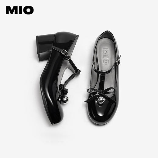 MIO米奥春季新款复古芭比玛丽珍鞋甜美T型带优雅日常休闲女鞋M251462109 商品图3