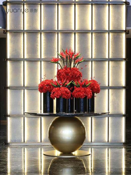 酒店大堂仿真花新年装饰花摆件中庭圆桌大厅别墅售楼商场会所假花 商品图3