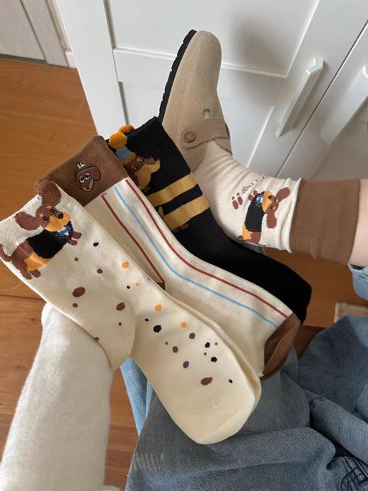 <曾小咸推荐> 美拉德小狗中筒袜  商品图4