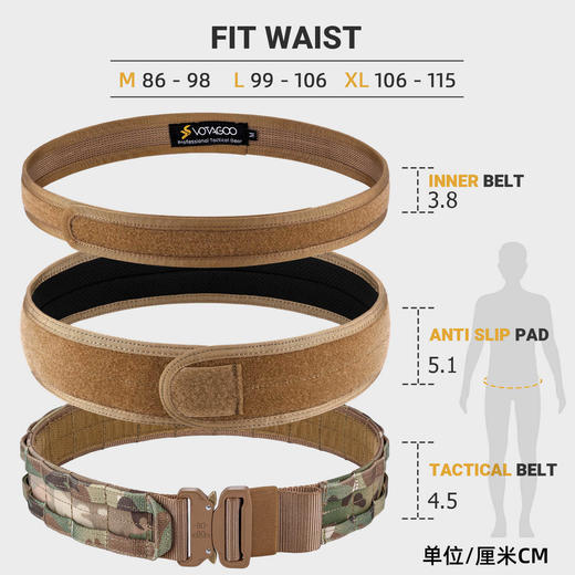 【外腰带激光切割MOLLE系统】三层战斗腰带 织带款/激光切割款可选ds（dq） 商品图6