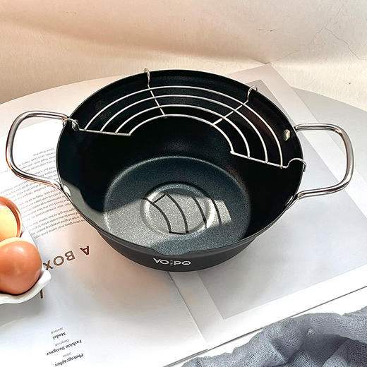 YOPO 日式天妇罗炸锅 环形加热 隔热手柄 导热均匀 商品图1
