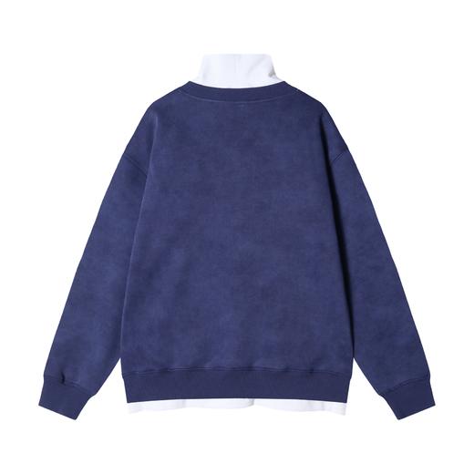 WY944秋冬季新款时尚个性美式街头扎染按扣假两件卫衣宽松情侣套头上衣 商品图5