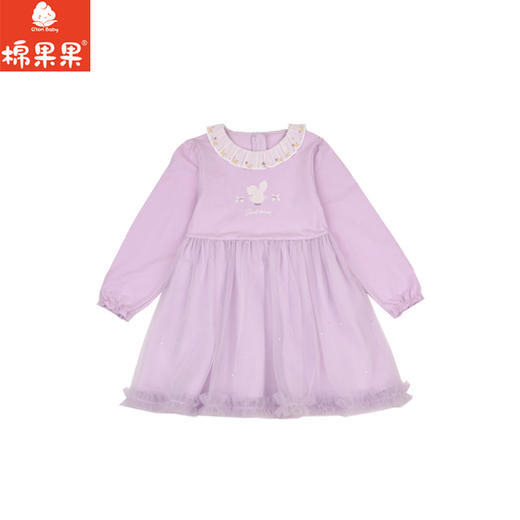 棉果果春季新品商场同款女童花边领网纱连衣裙M122700225088 商品图1