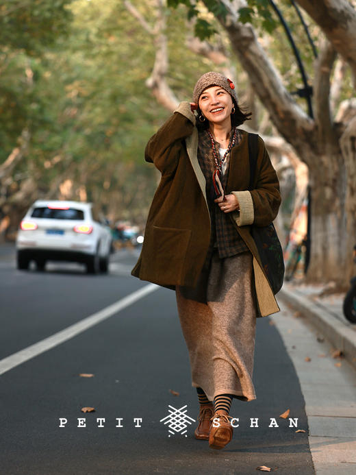 1200积分兑换 PETIT SCHAN小闪 百家福 牦牛绒骆驼绒羊绒百家布手工染色手工编织项链 商品图4