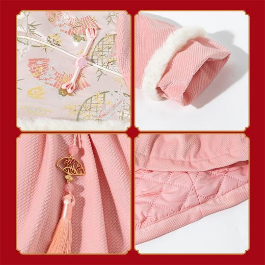 贝贝怡童装秋冬季女童国风长袖连衣裙夹棉保暖裙子可爱甜美公主裙ZB1EQ002 商品图6