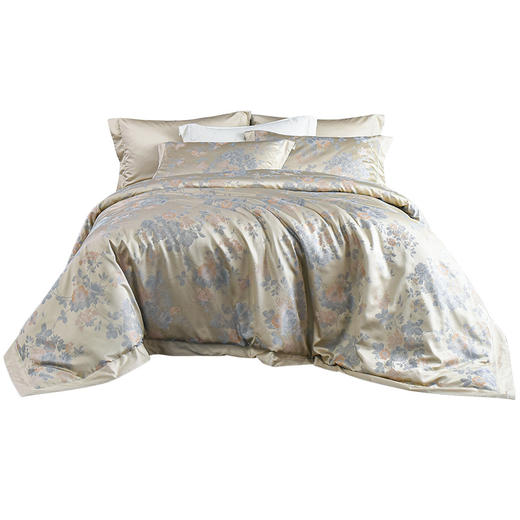 雅芳婷提花床笠式长绒棉六件套被套枕套高端轻奢80S床品全棉套件 商品图4