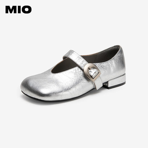 MIO米奥春季新款复古皮带扣玛丽珍鞋时尚甜美方头坡跟单鞋女M251420689 商品图1