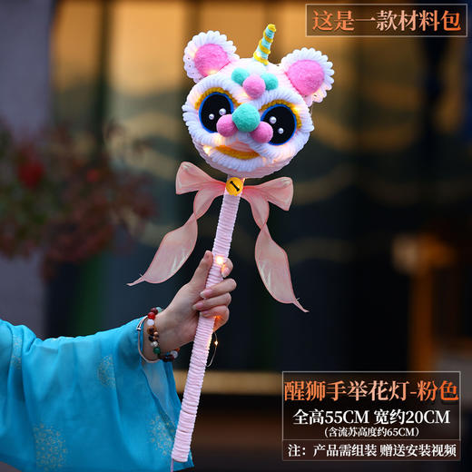 新年灯笼锦鲤鱼灯手提花灯扭扭棒手工编织DIY材料包蛇年新款 商品图8