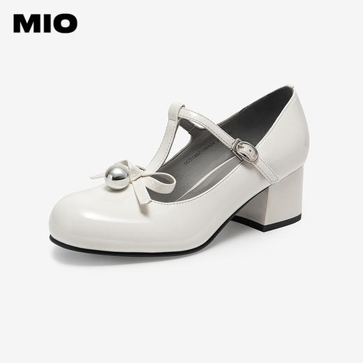 MIO米奥春季新款复古芭比玛丽珍鞋甜美T型带优雅日常休闲女鞋M251462109 商品图1