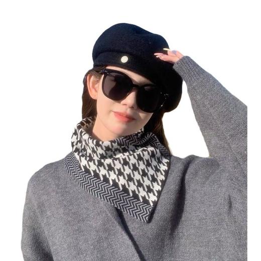 「买1送1！9.9到手两条」菲灵新款三角巾围巾女秋冬保暖方巾围脖护颈椎装饰假领子毛线脖套配饰 商品图4