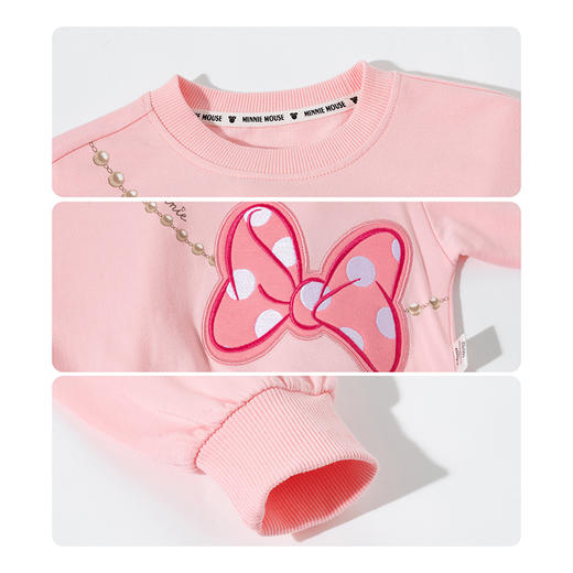 迪士尼童装春秋女童圆领卫衣儿童卡通米妮印花上衣宝宝亲肤打底衫ZD3DS051 商品图4