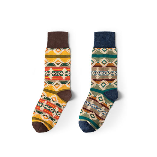 CORGI英国进口 复古印花中筒袜精梳棉袜秋冬季新款 商品图0