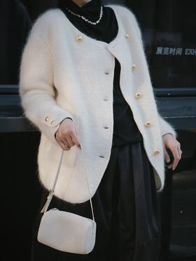 顺丰包邮洛诗琳41528软糯如云☁️韩系马海毛金扣毛衣外套女3200