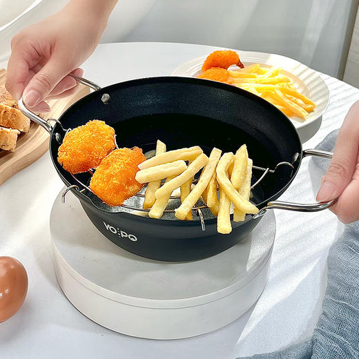 YOPO 日式天妇罗炸锅 环形加热 隔热手柄 导热均匀 商品图10