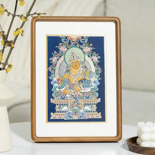 菜菜家唐卡金丝柚木桌摆|非遗唐卡传承画师，天然矿料纯手绘 商品图5