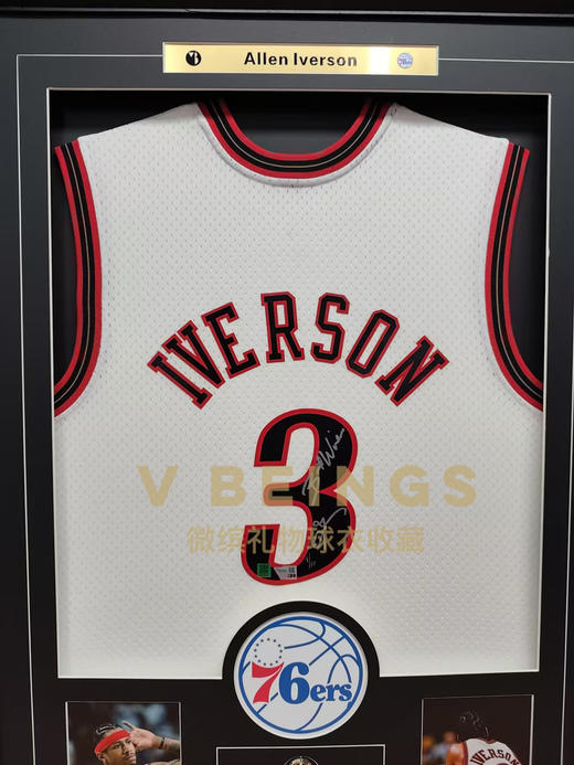 收藏系列 艾弗森 76人白色 “Best Wishes”加签 亲笔签名球衣 商品图2
