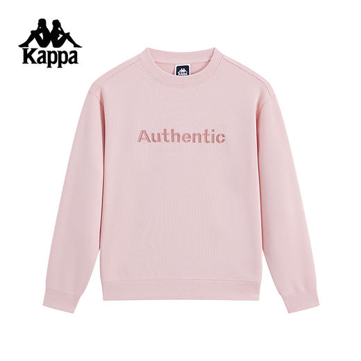 Kappa卡帕背靠背女款运动卫衣复古针织套头衫休闲圆领长袖上衣潮K0F22WT80 商品图1