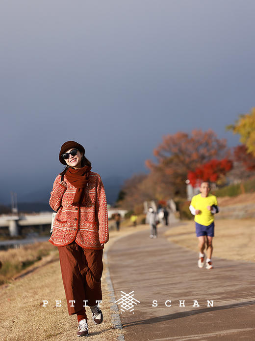 PETIT SCHAN小闪 CLO#695 Pumpkin gourd 南瓜葫芦 3M黑科技高效暖绒纯棉松紧腰绗缝棉裙 商品图2