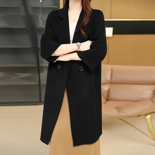 【清河羊毛羊绒专场】鹿展 225 高支细羊毛女士长款羊毛大衣 商品图8