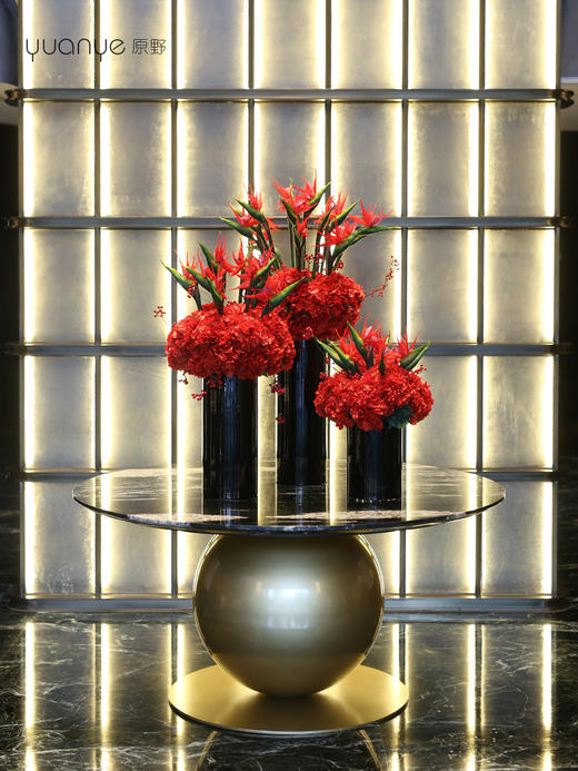 酒店大堂仿真花新年装饰花摆件中庭圆桌大厅别墅售楼商场会所假花 商品图4