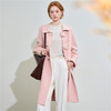 西遇100%羊毛大衣外套女秋装女款新款粉色牛角扣减龄大衣M0042981 商品缩略图3