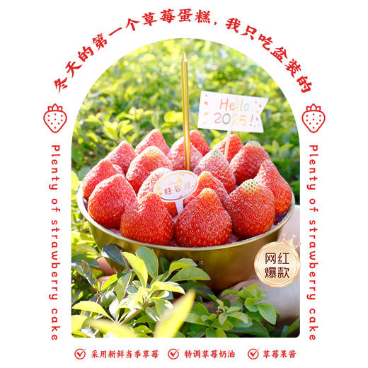 【2025跨年惊喜】新年限定4寸草莓蛋糕—提前3小时预定 商品图0
